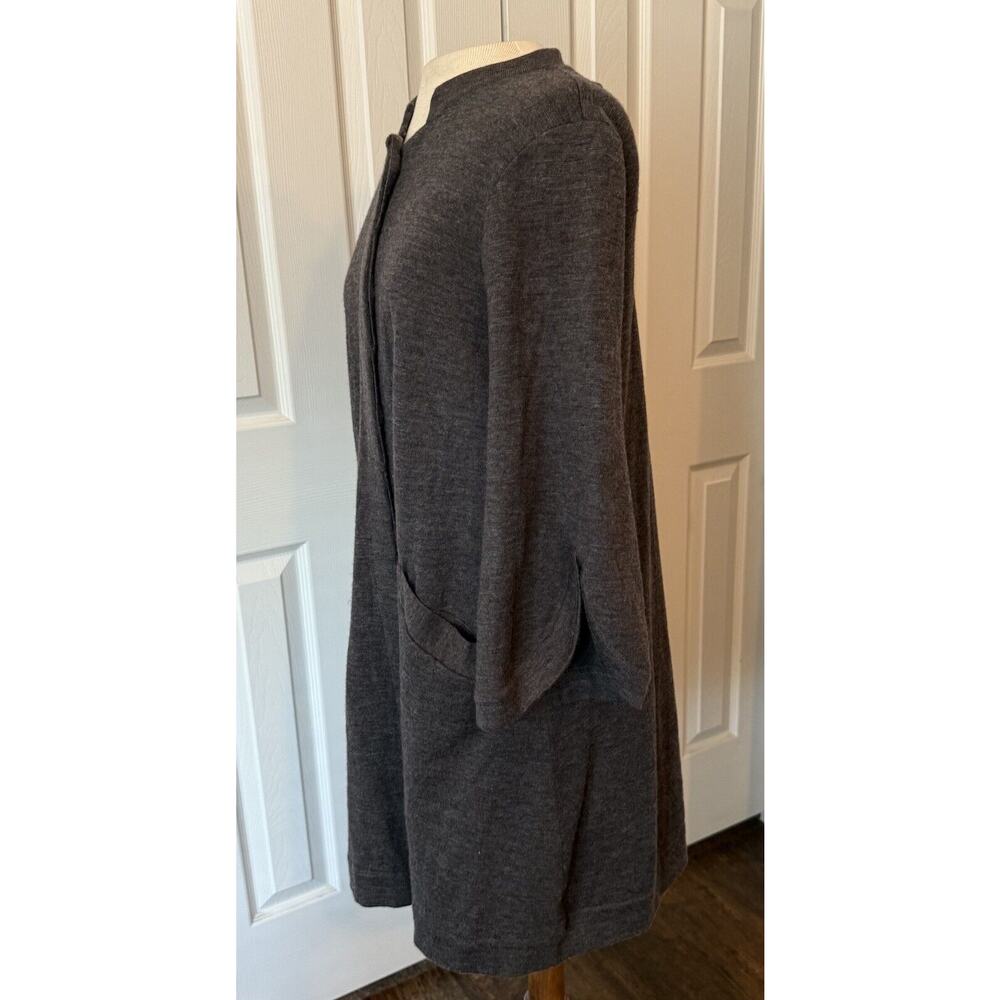 BCBGMAXAZRIA Sweater Jacket Women MED 100% Merino Wool Cardigan Knee Length Work - Picture 6 of 13